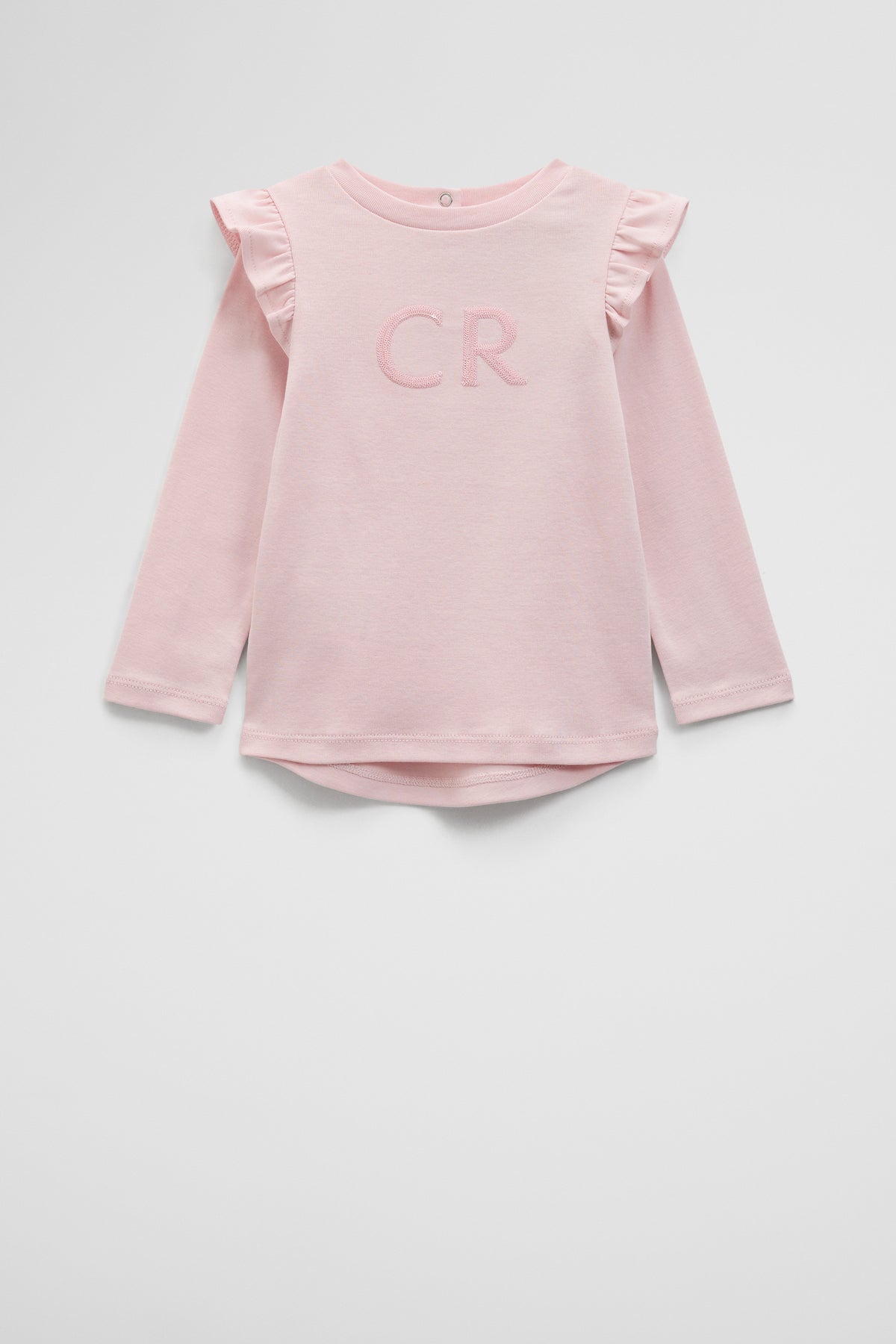 Long Sleeve Logo Frill T-Shirt