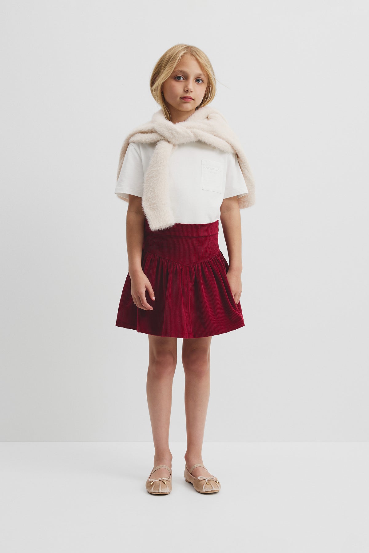 Organically Grown Cotton Cord Flounce Skirt