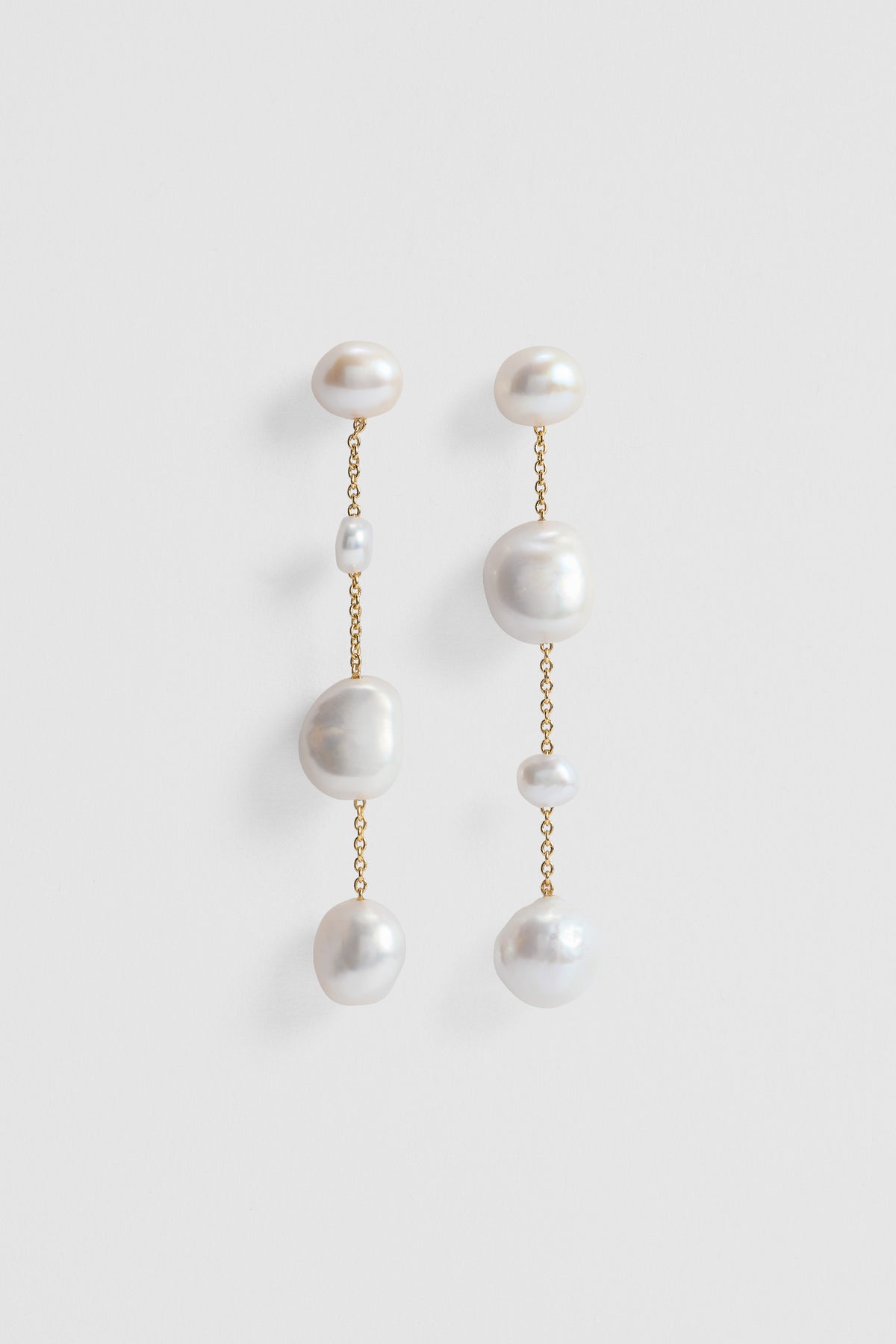 Lila Freshwater Pearl Long Drop Earring