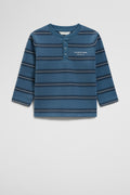 Organically Grown Cotton Stripe Long Sleeve Pique T-Shirt