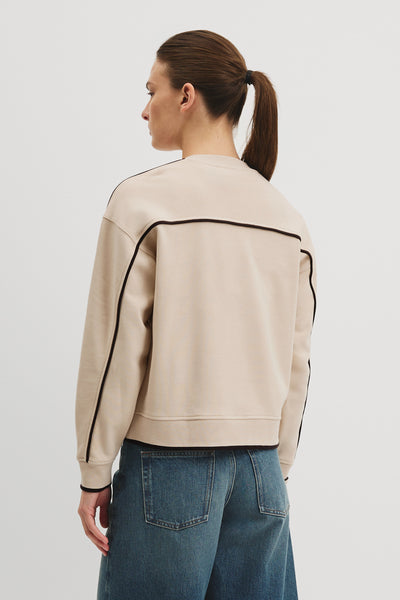 Australian Cotton Tipped Crew Neck Sweat