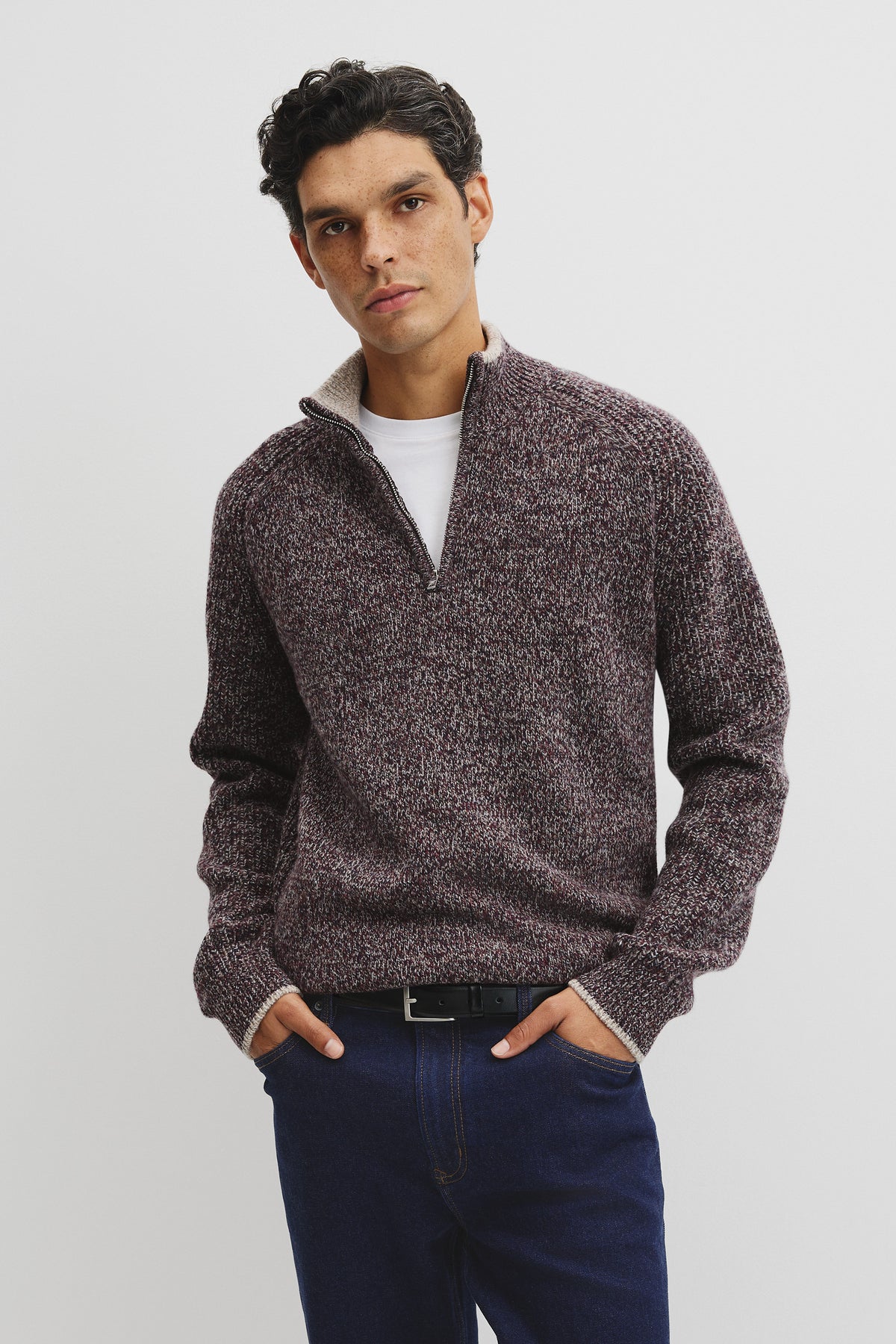 Twisted Half Zip Knit