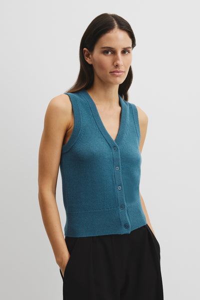 Cotton Cash Knit Vest