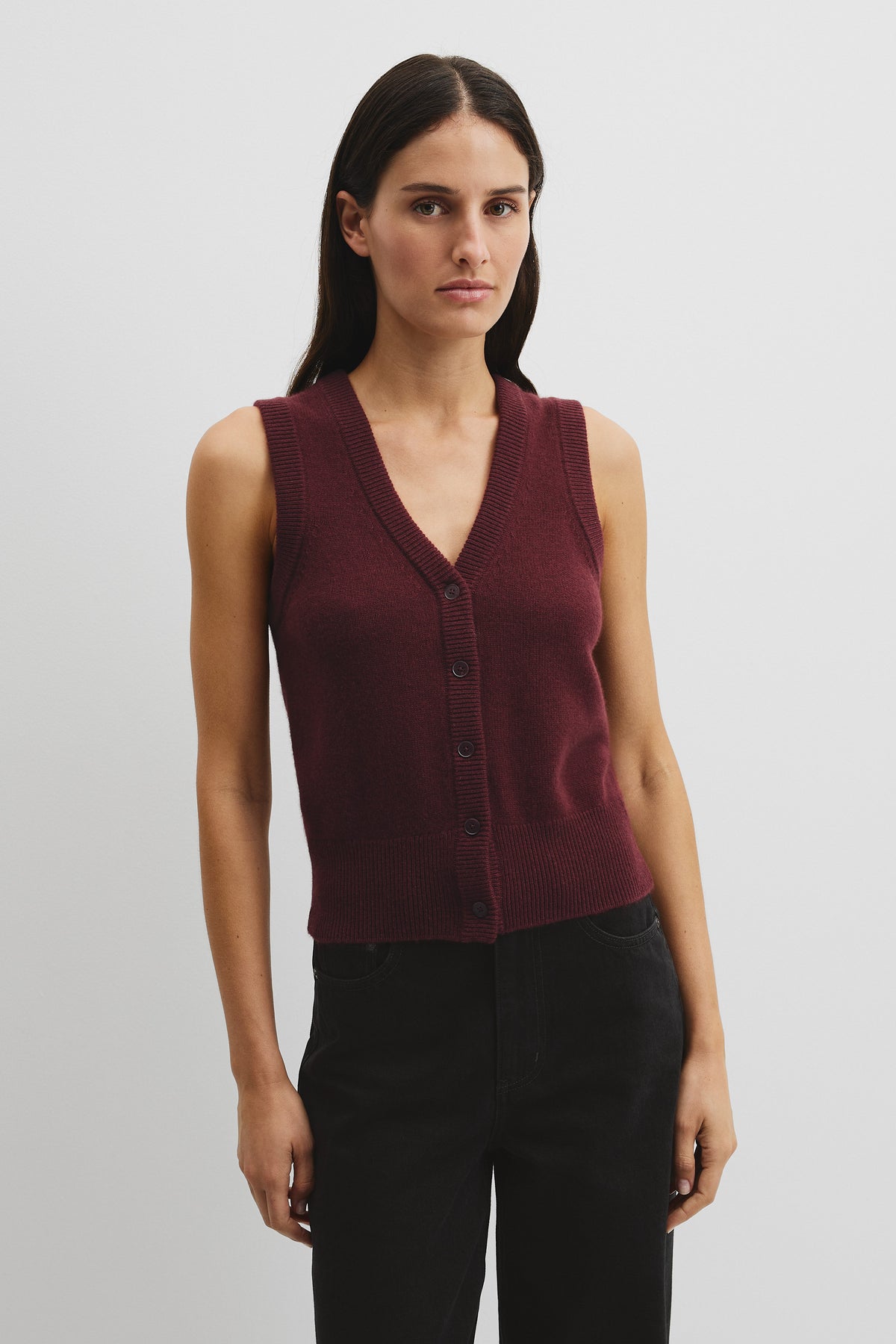 Cotton Cash Knit Vest