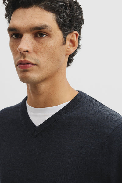 Merino Wool V-Neck Knit