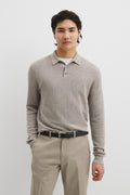 Australian Merino Textured Polo Knit