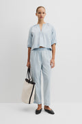 Tapered Chambray Pintuck Pant