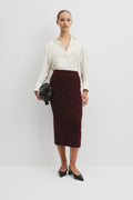 Compact Wool Knit Skirt