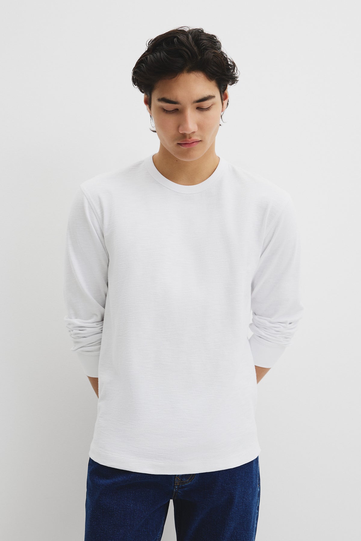 Long Sleeve Cotton Slub T-Shirt