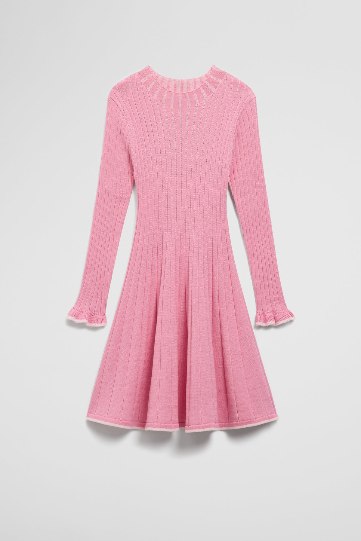 Organically Grown Cotton Ruffle Knit Dress