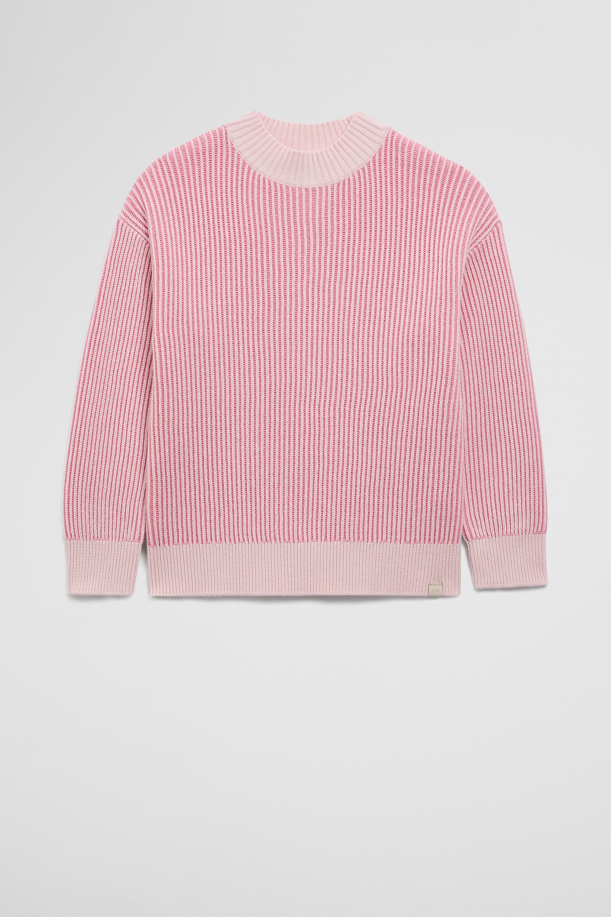 Organically Grown Cotton Contrast Fisherman Knit