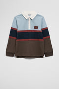 Organically Grown Cotton Panel Stripe Rugby