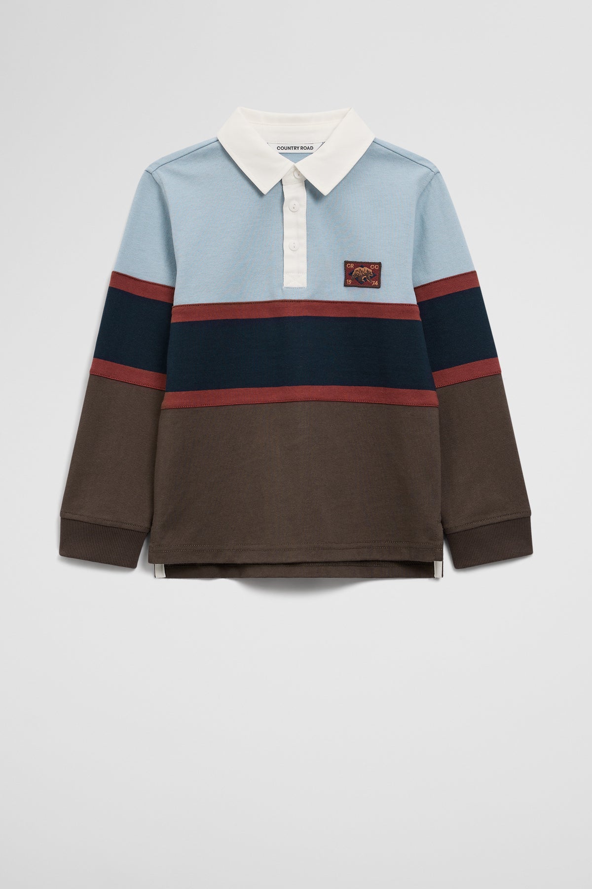 Organically Grown Cotton Panel Stripe Rugby