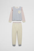 Australian Cotton Contrast Stripe Print Sleep Set
