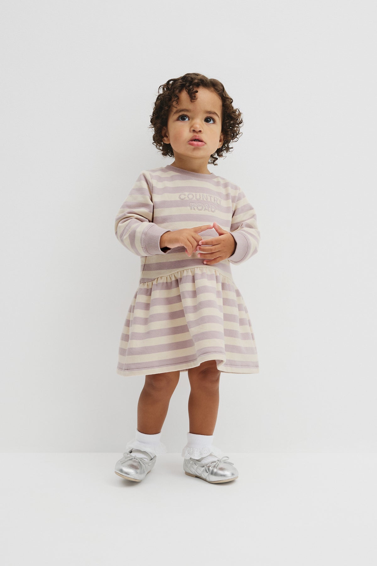 Organically Grown Cotton Stripe Sweat Dress