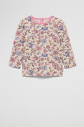 Organically Grown Cotton Blend Rib Puff Sleeve Top