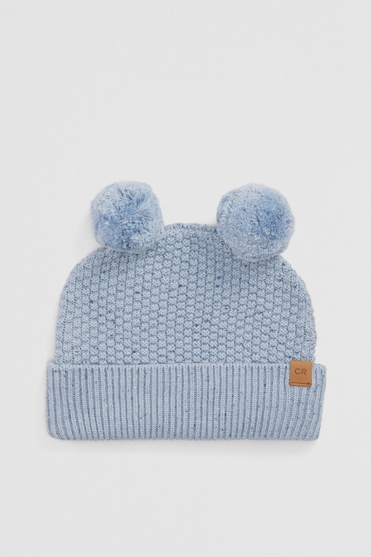 Organically Grown Cotton Cord Pom Pom Knit Beanie