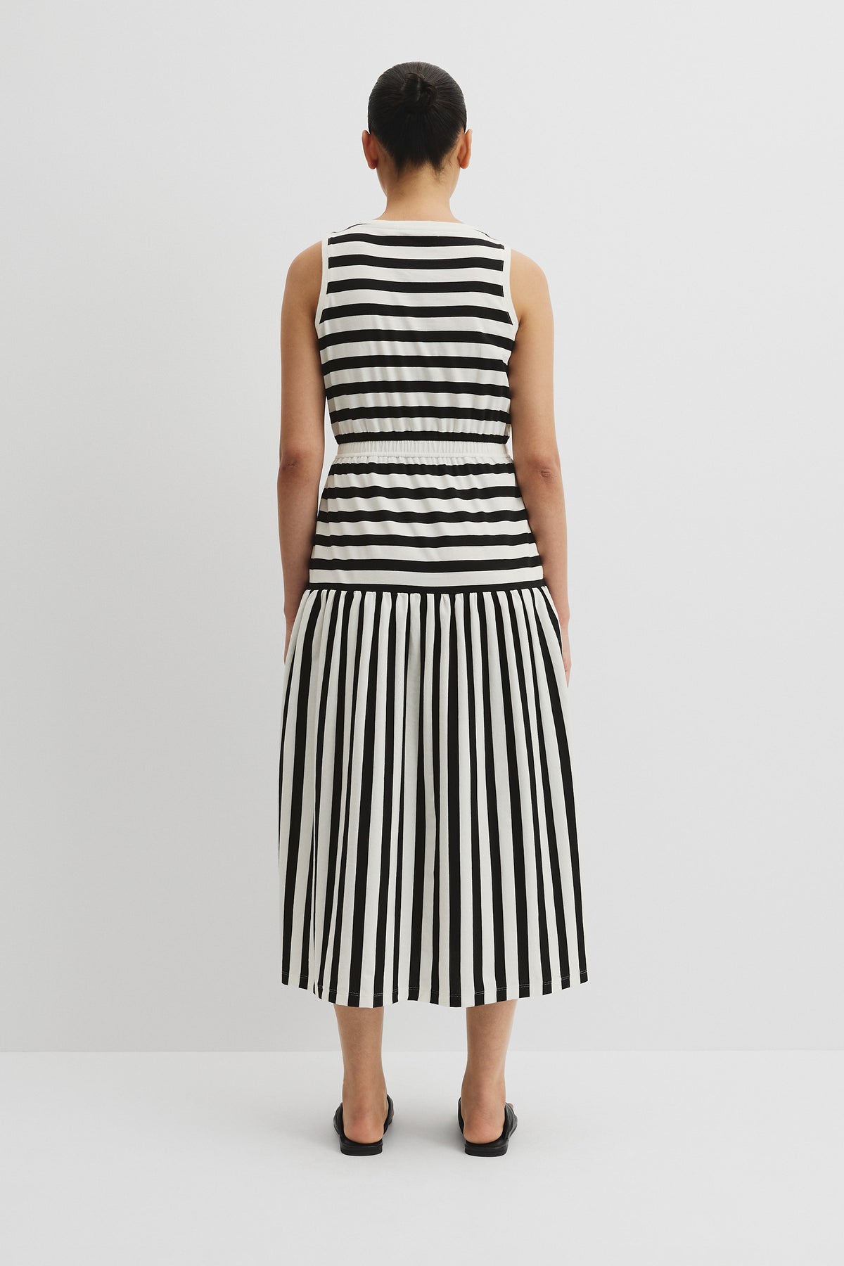 Australian Cotton Stripe Midi Tank Dress