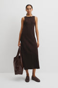 Boat Neck Bias Dress