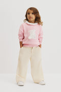 Organically Grown Cotton Blend Bunny Intarsia Knit