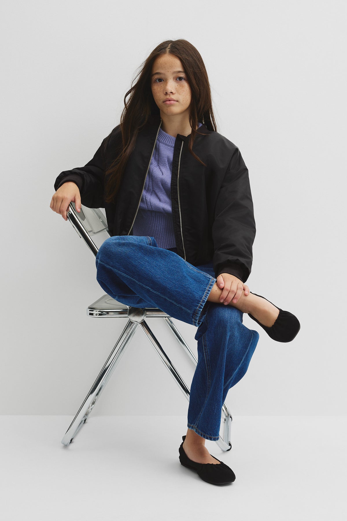 Teen Gathered Bomber Jacket