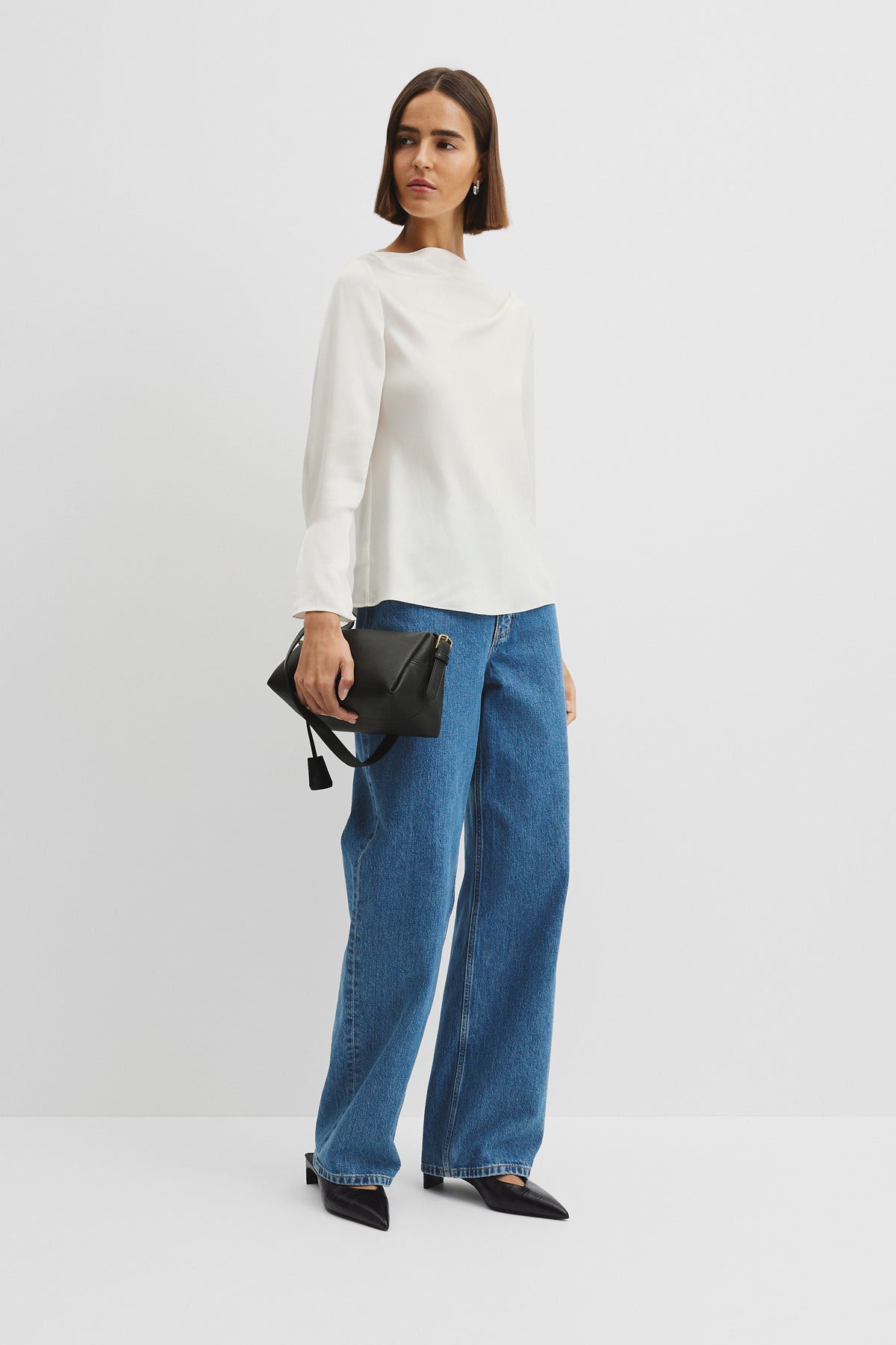 Draped Long Sleeve Shirt