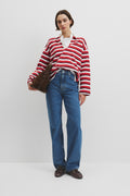 Australian Grown Cotton Stripe Texture Rugby Sweat