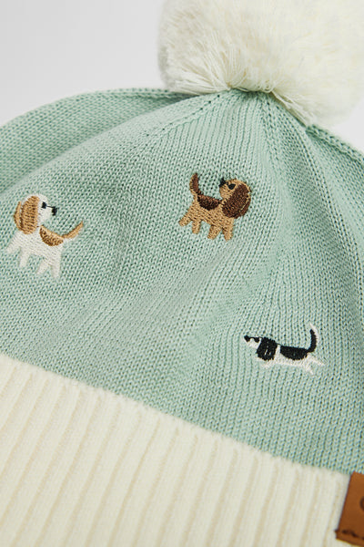 Dog Embroidered Beanie