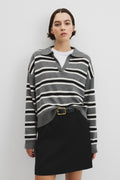 Australian Cotton Blend Stripe Knit Polo