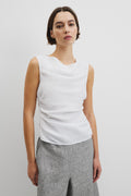 Ruched Linen Tank