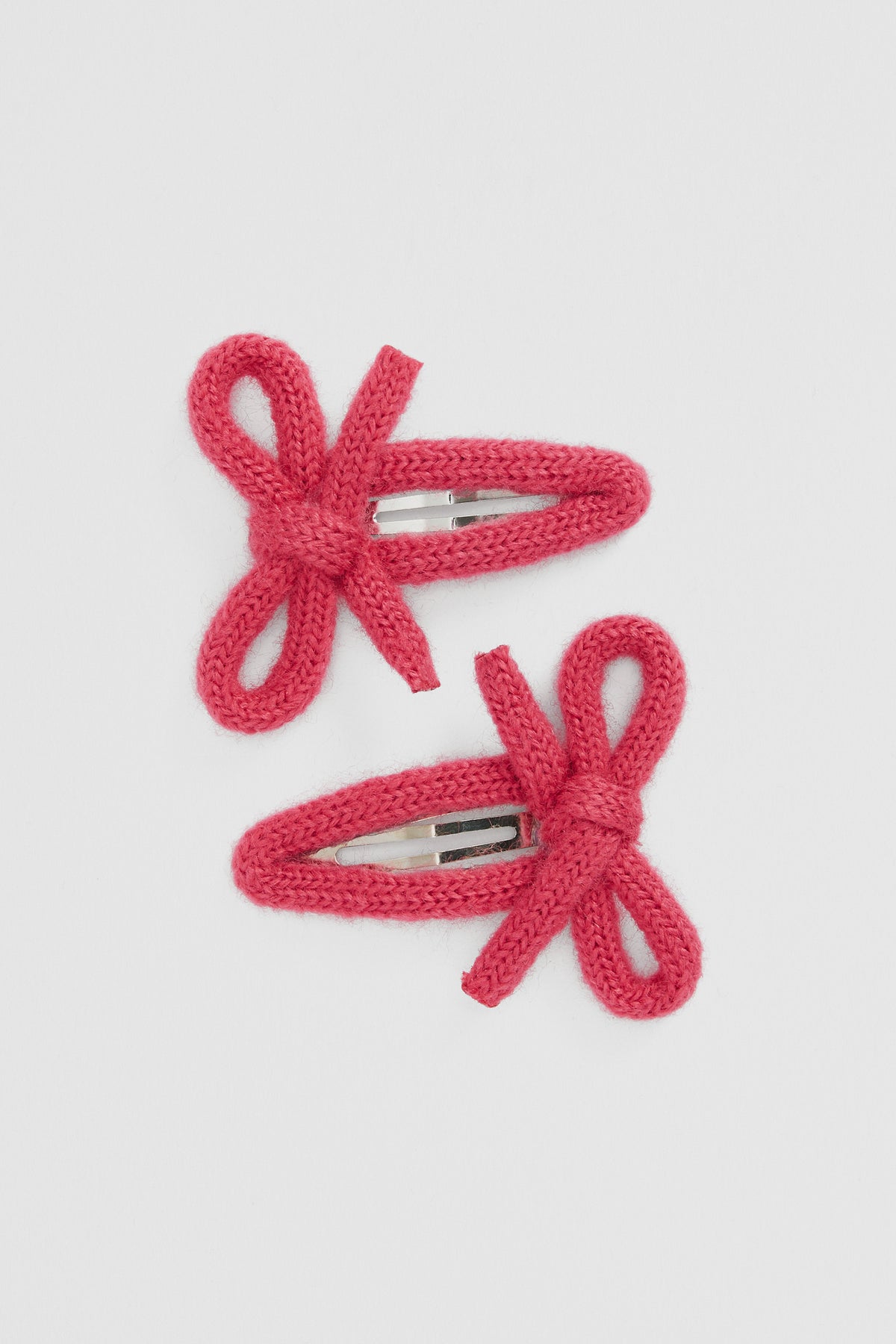 Knit Bow Clip Pack Of 2