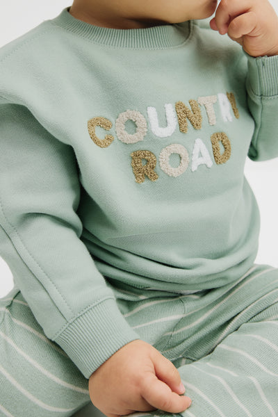 Australian Cotton Contrast Boucle Sweat