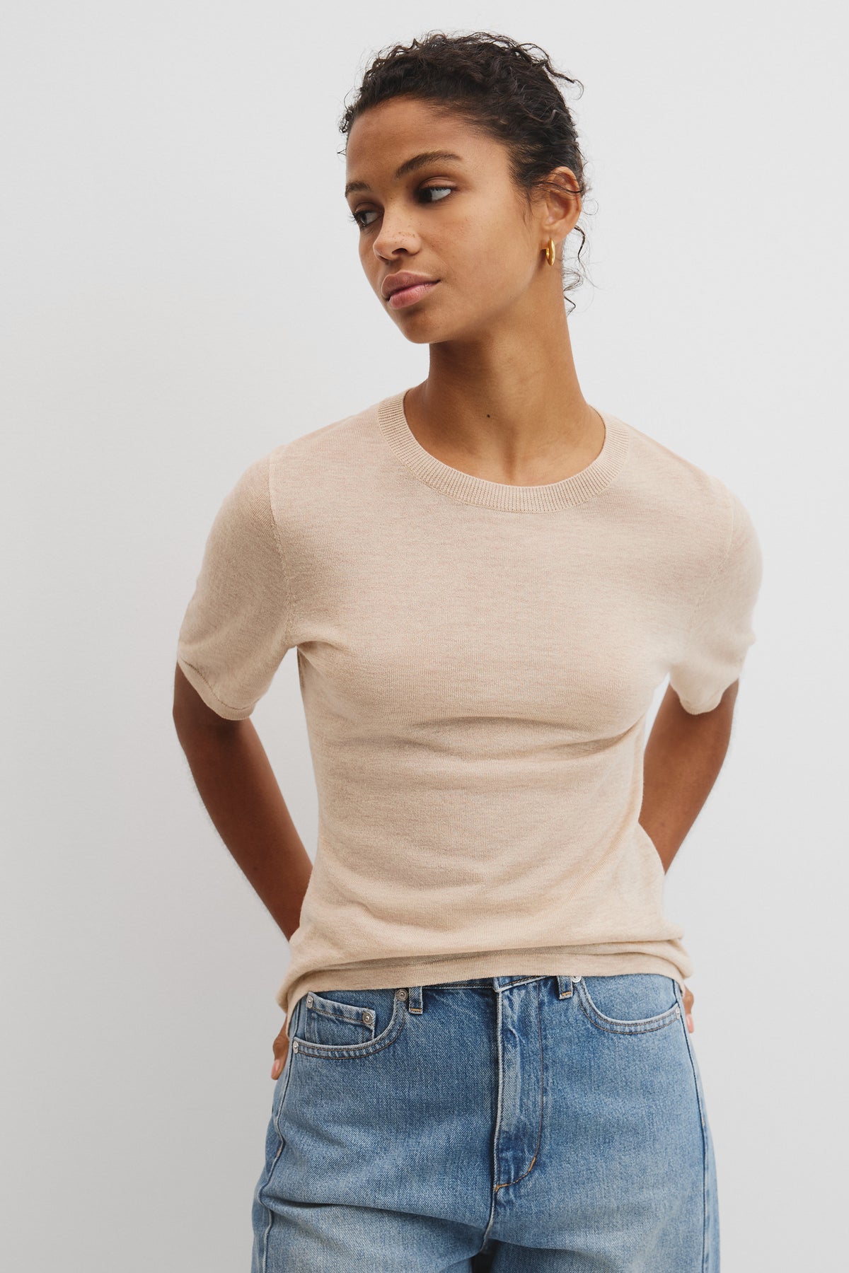 Short Sleeve Knit Tee