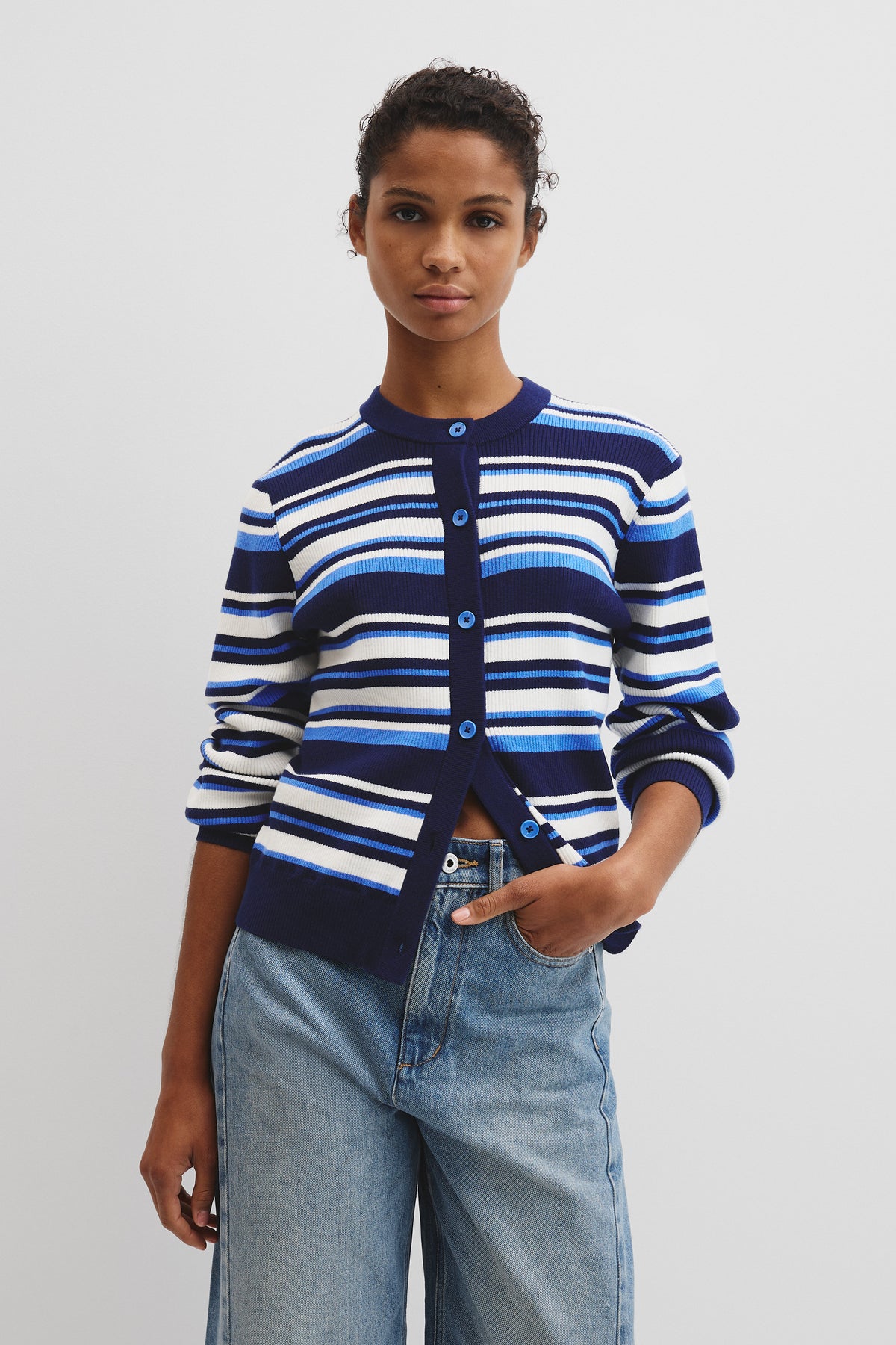 Stripe Knit Cardigan