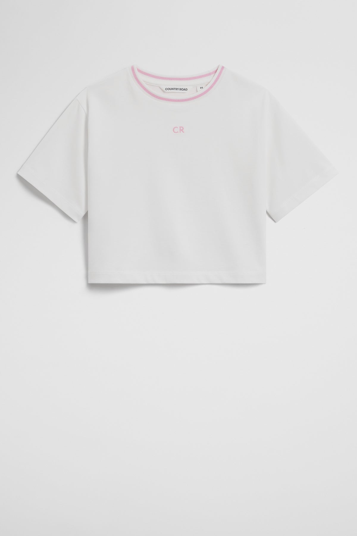 Australian Cotton Short Sleeve Crop Boxy T-Shirt
