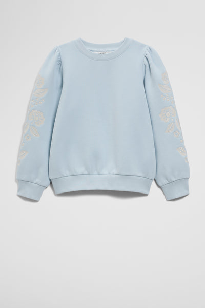 Australian Cotton Embroidered Sleeve Sweat