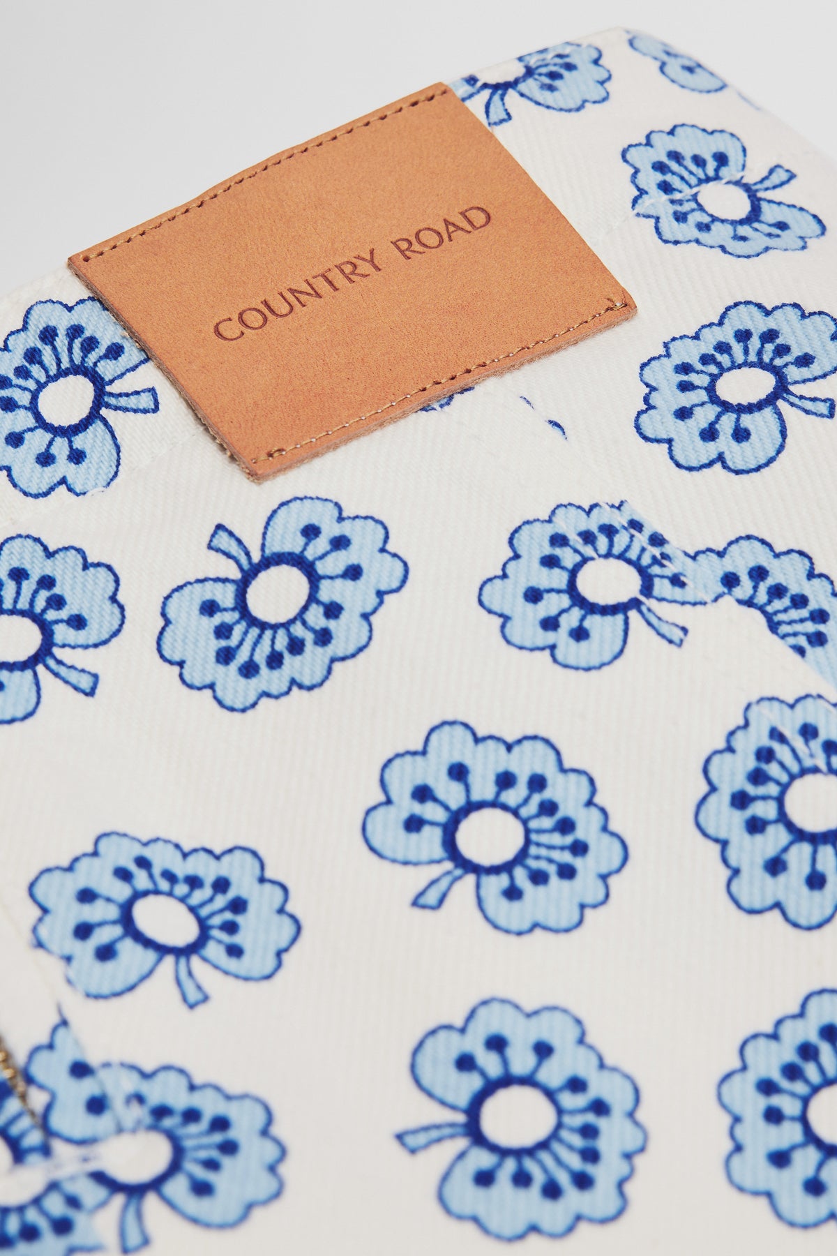 Printed Denim Skirt