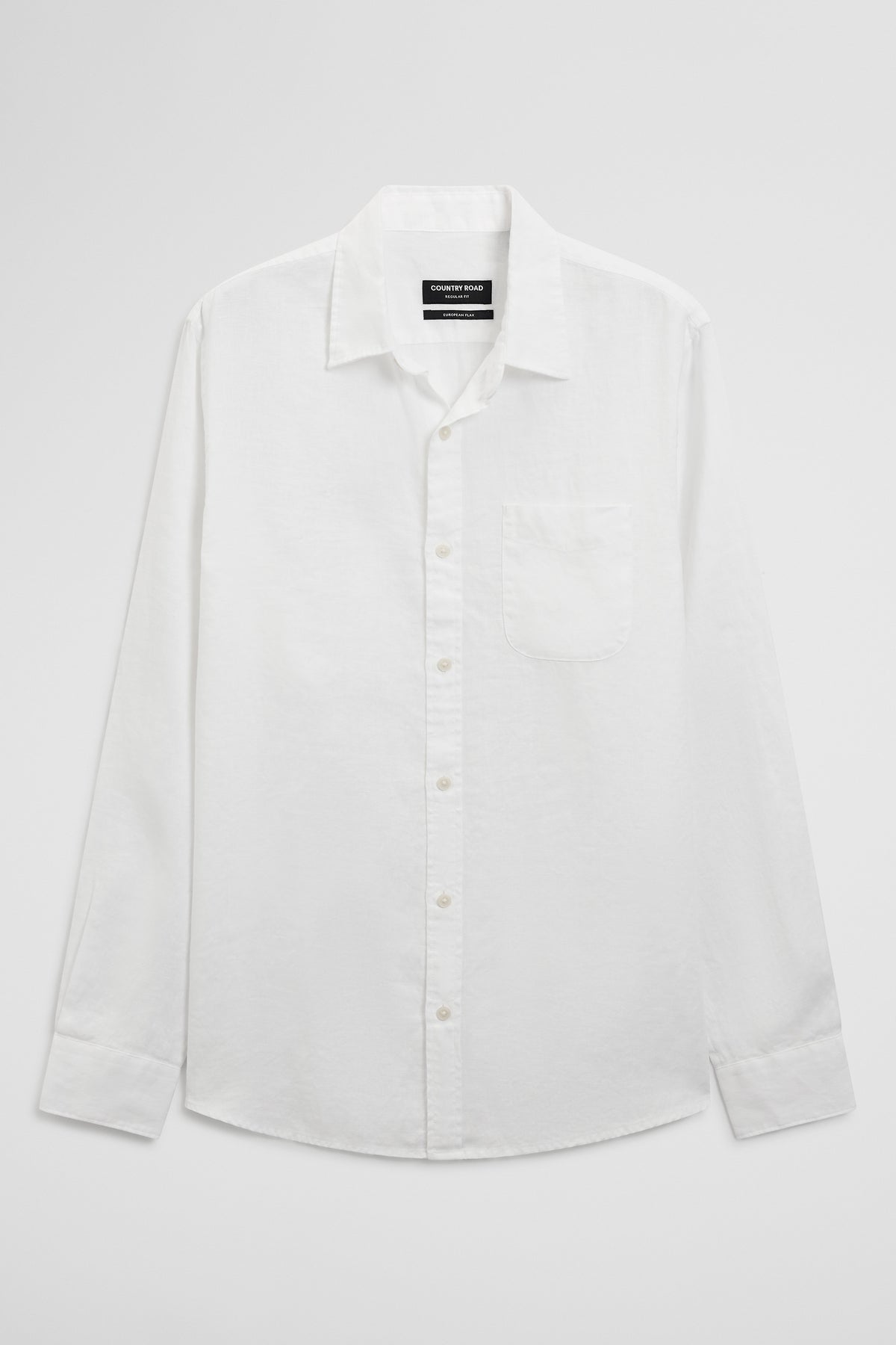Regular Fit Long Sleeve Linen Shirt