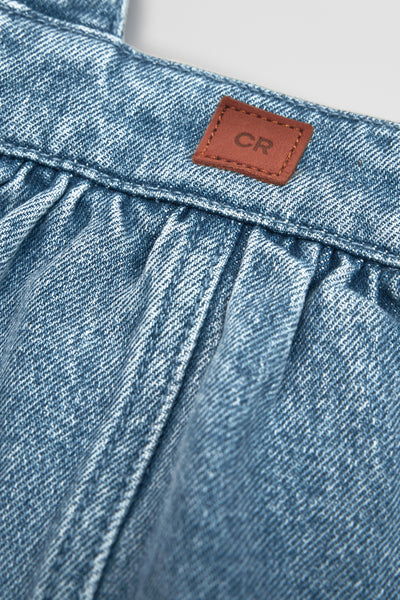 Scallop Denim Pinafore