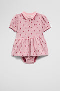 Australian Cotton Short Sleeve Jacquard Romper Dress