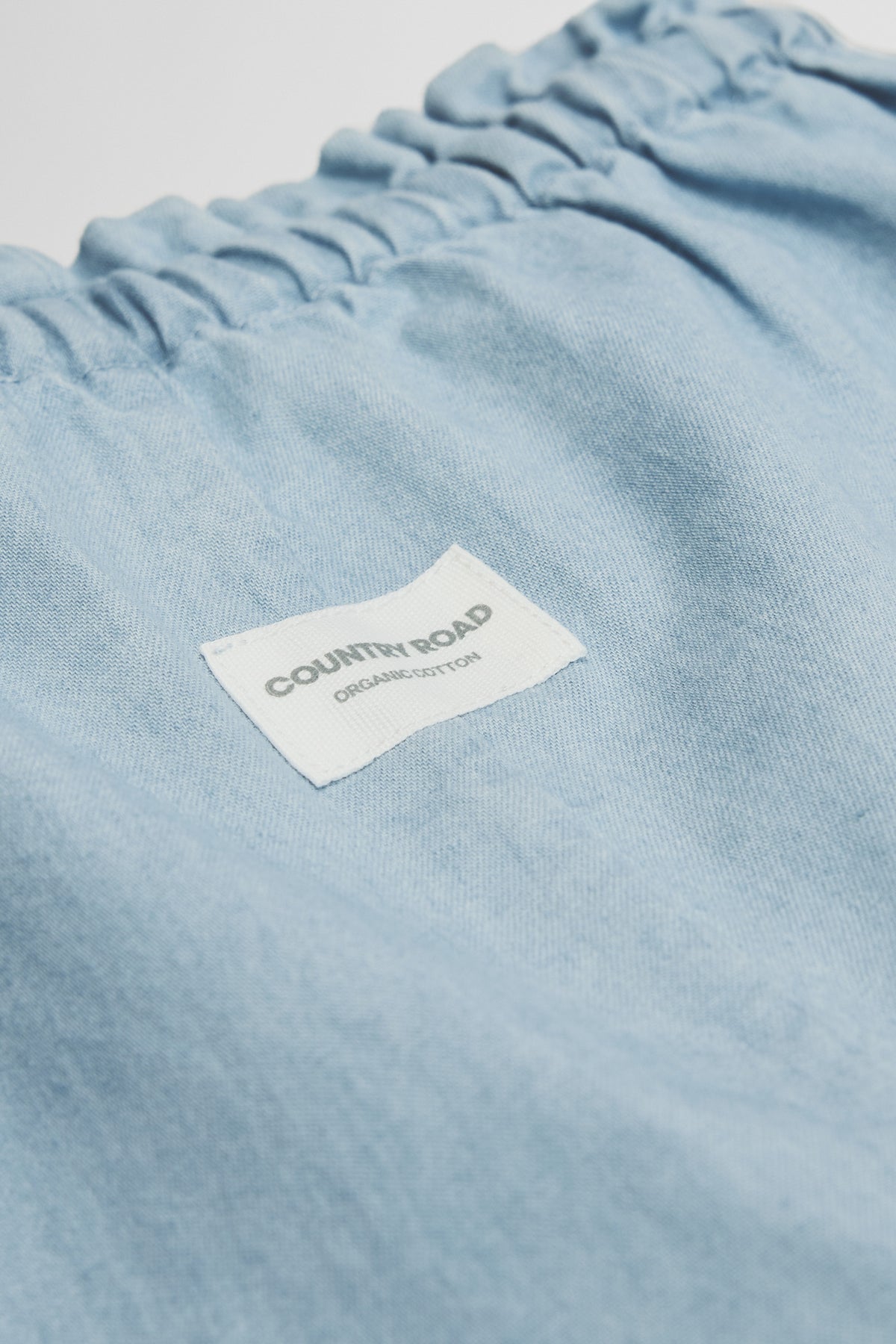 Scalloped Chambray Pant