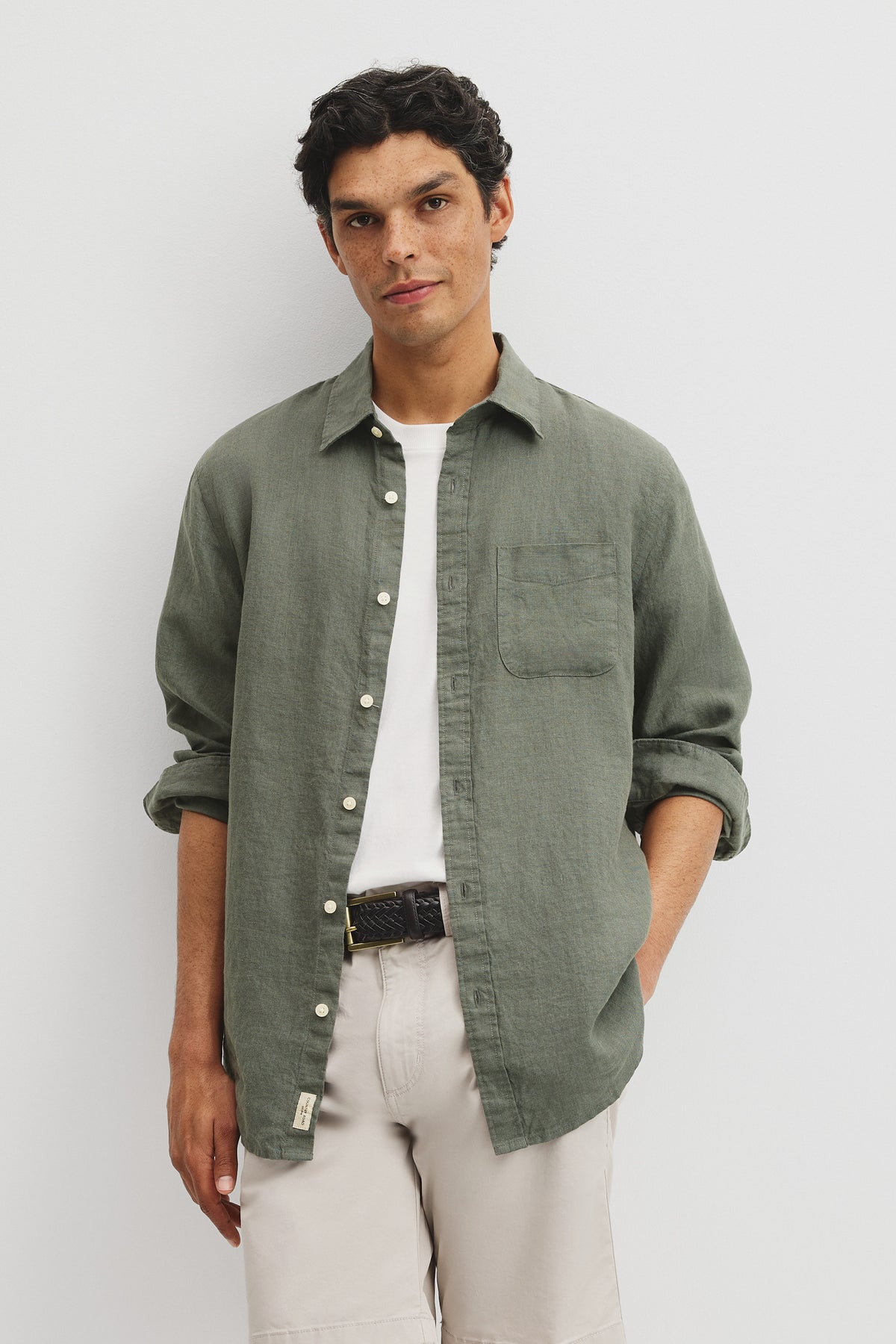 Regular Fit Linen Shirt