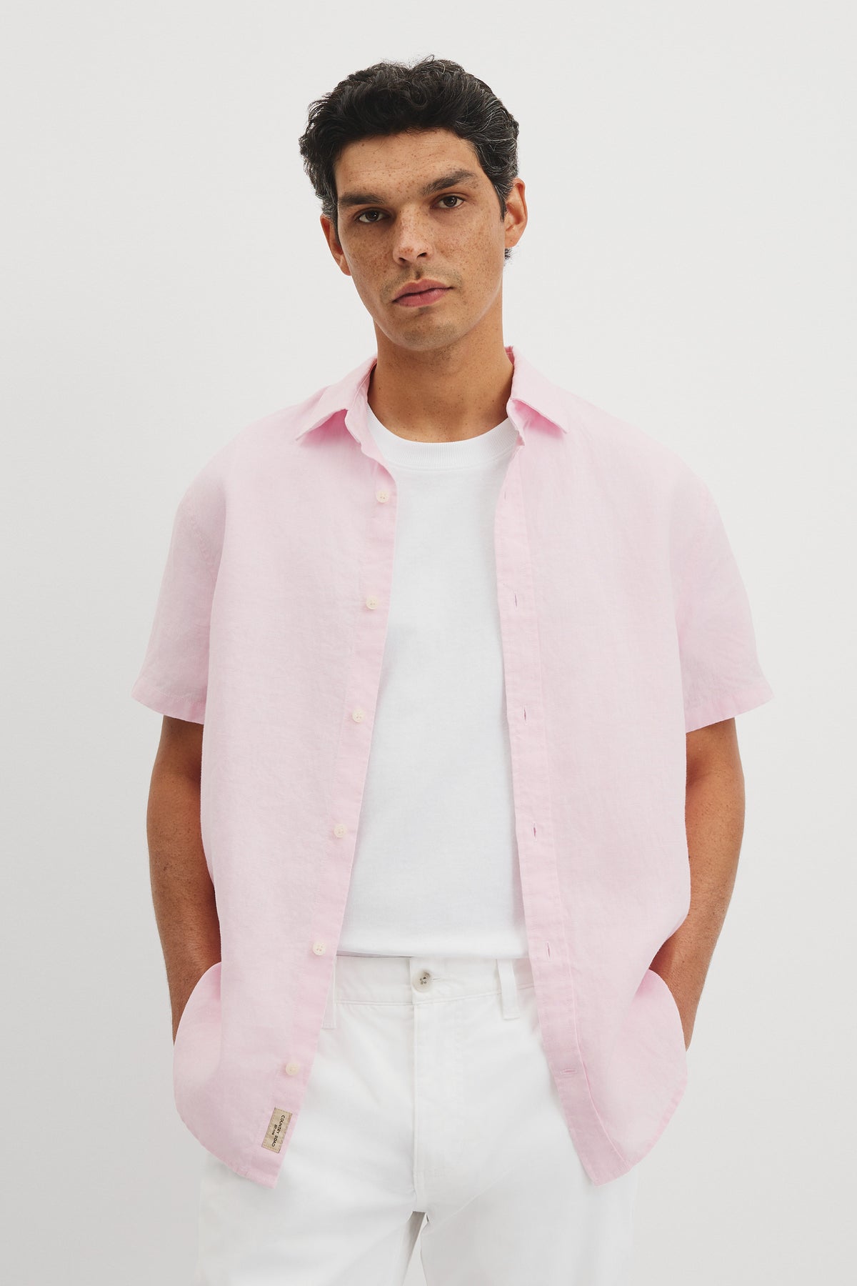 Short Sleeve Regular Fit Linen Shirt