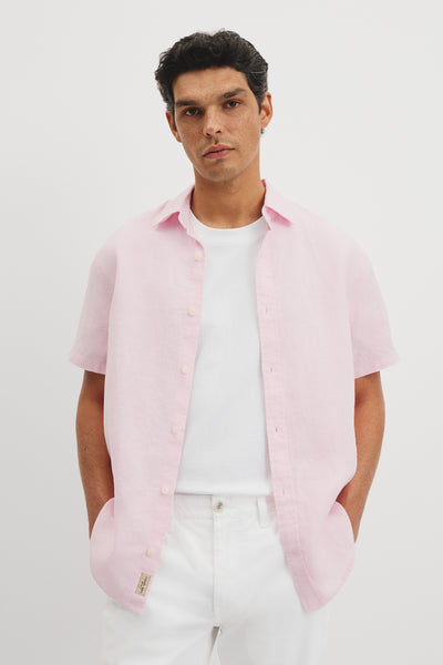 Short Sleeve Regular Fit Linen Shirt
