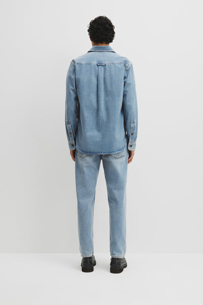 Long Sleeve Regular Workwear Denim Over-Shirt