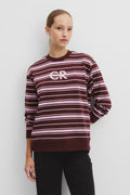 Australian Cotton Stripe Country Road Logo Sweat