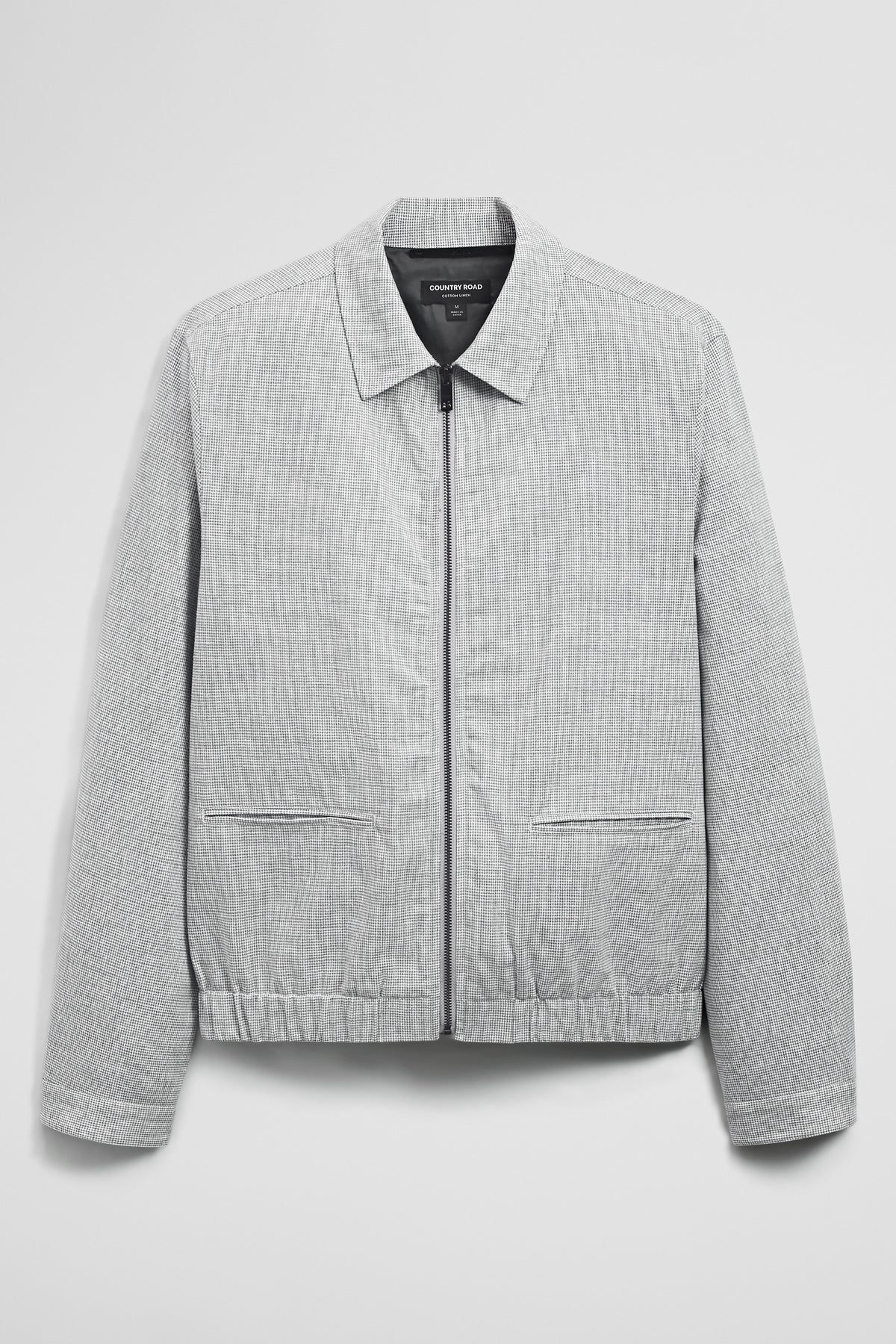 Cotton Linen Houndstooth Jacket