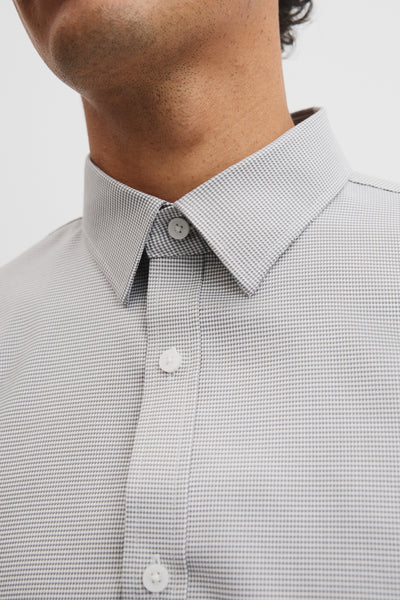 Slim Micro Houndstooth Travel Shirt