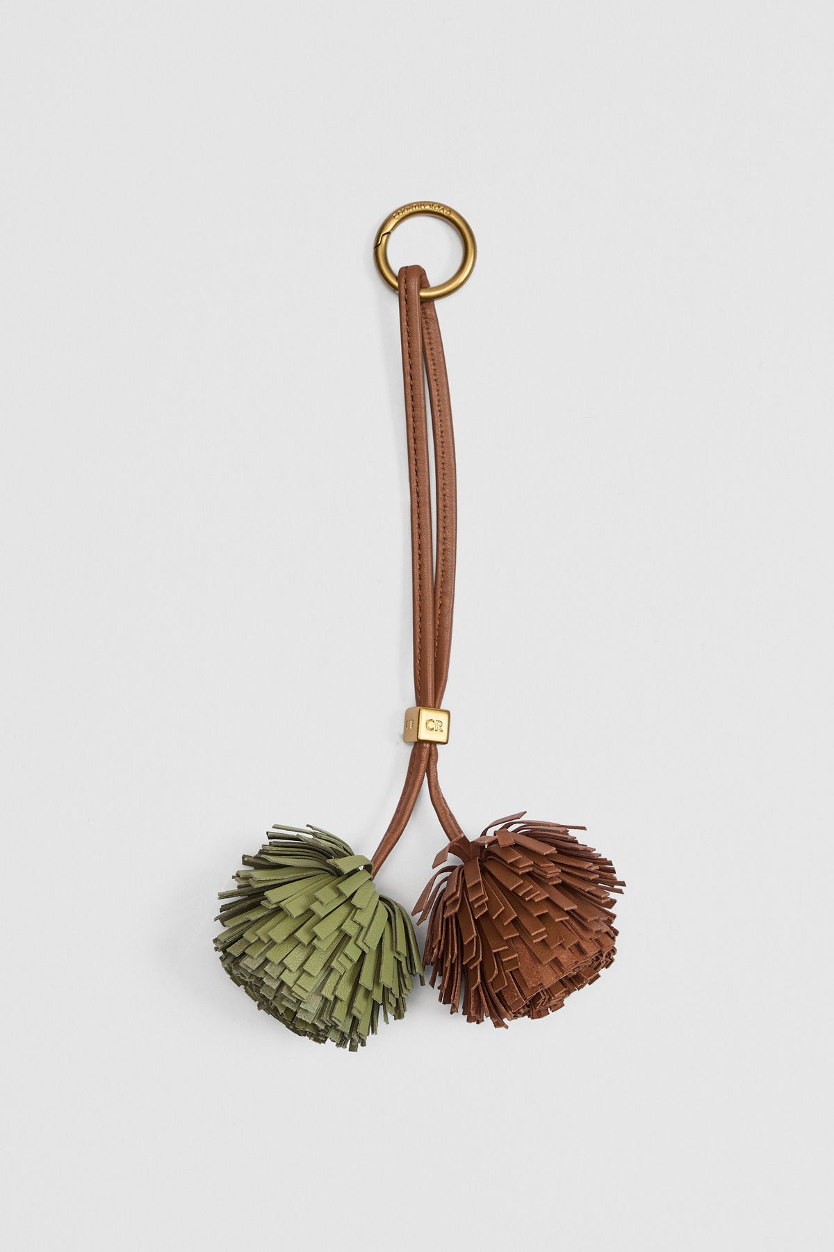 Leather Pom Pom Charm