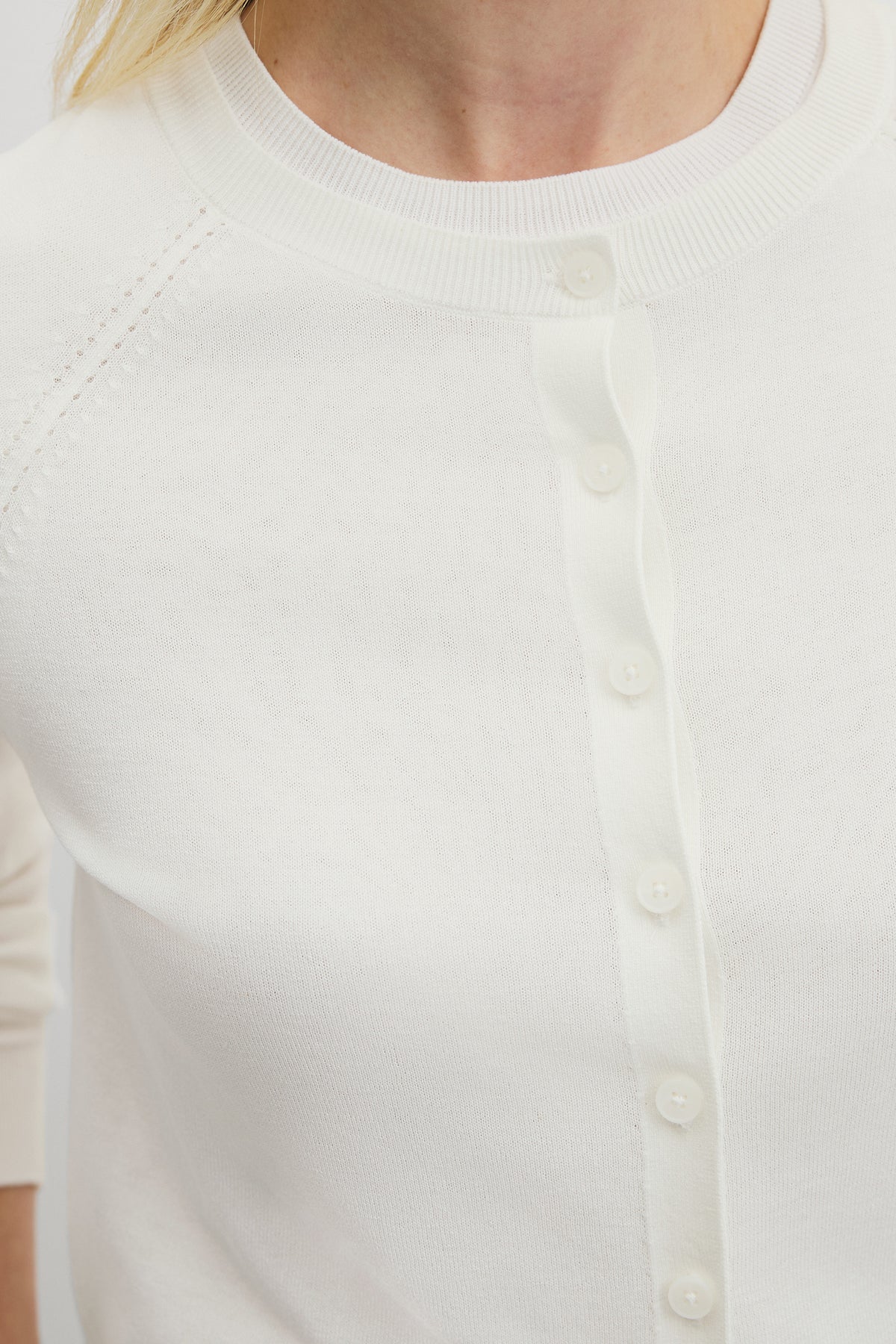 Pointelle Detail Cardigan